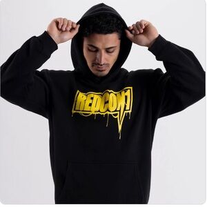 Black Hoodie with Yellow Graphic